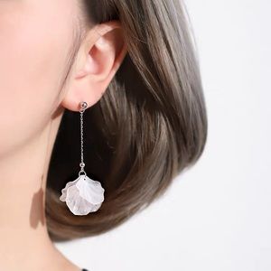 Elegant Flower Petal Dangle Earrings